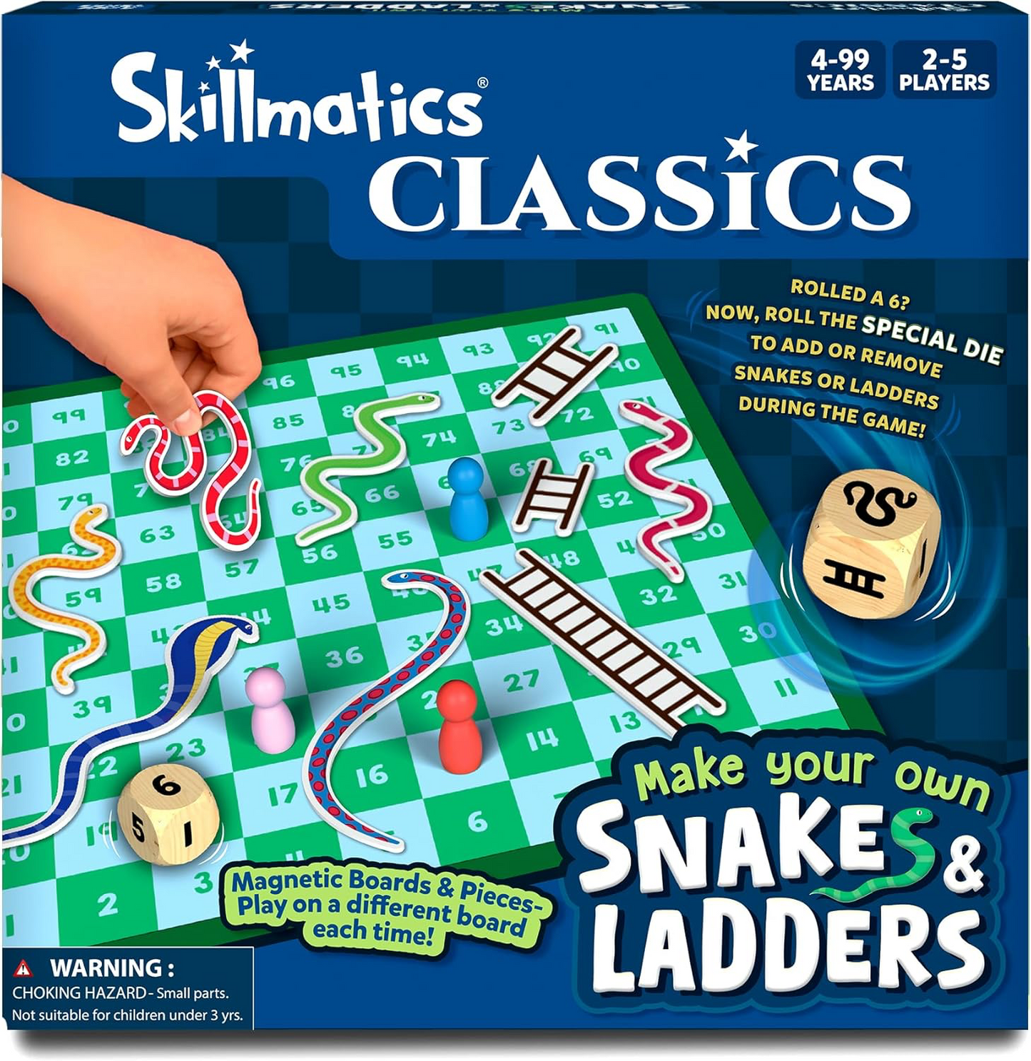 Skillmatics Classics Make Your Own Magnetic Snakes and Ladders