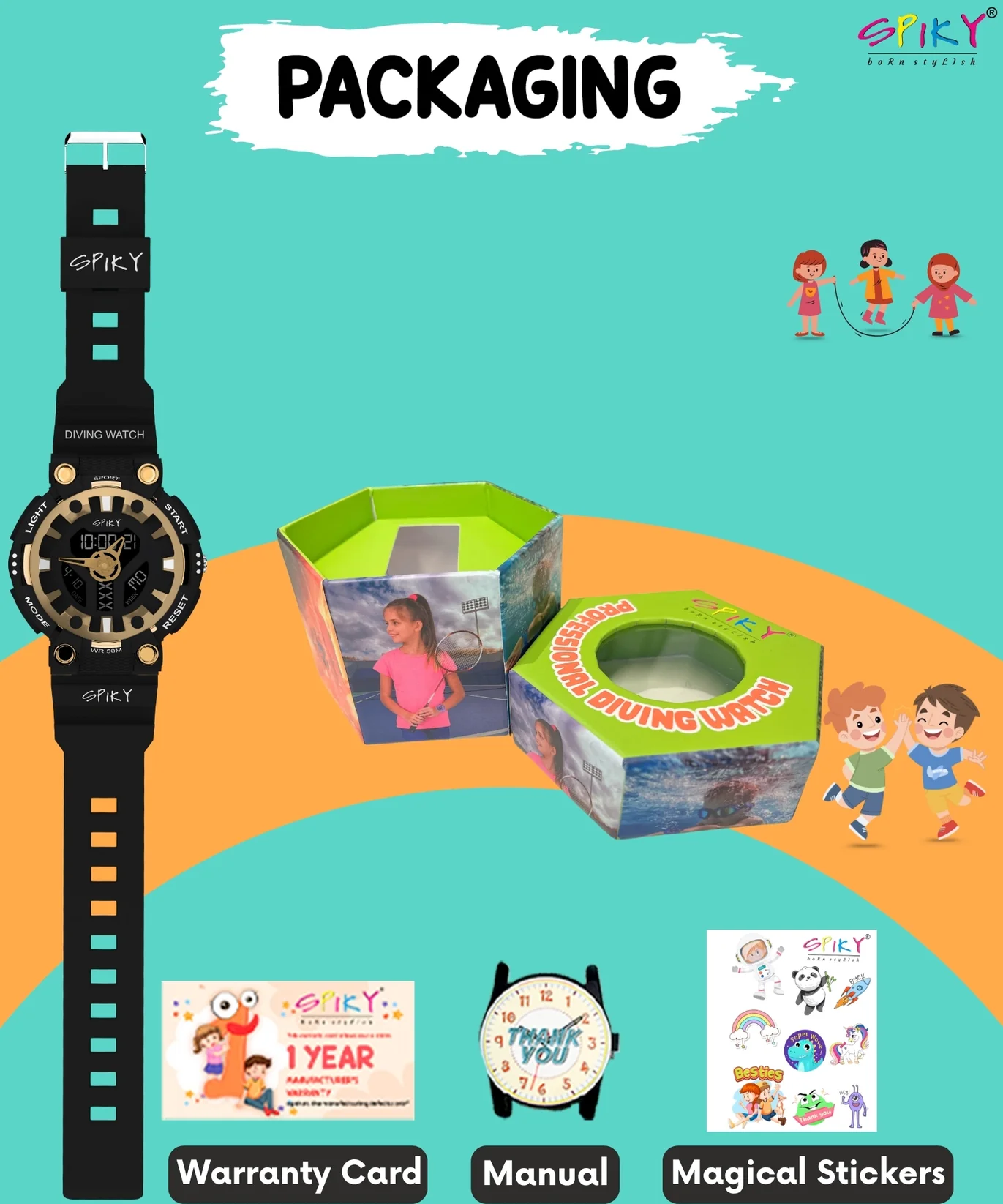 Spiky Spkeva31 Premium Analog-Digital Watch for Kids