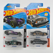 Hot Wheels Set of 4 - BMW 635 CSi, 67 Mustang, HW50 Concept, Draftnator 1:64 Die-Cast