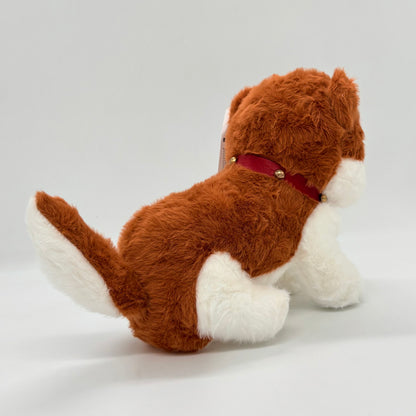 Cute Brown Husky Puppy Soft Toys with Bell 30 Cm