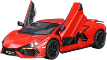 Diecast 1:24 Scale Alloy Sports Car Model with Scissor Doors, Smoke Effect, Lights & Sound