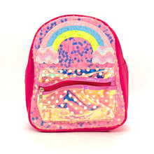 Girls Rainbow Glitter Sequin School Backpack