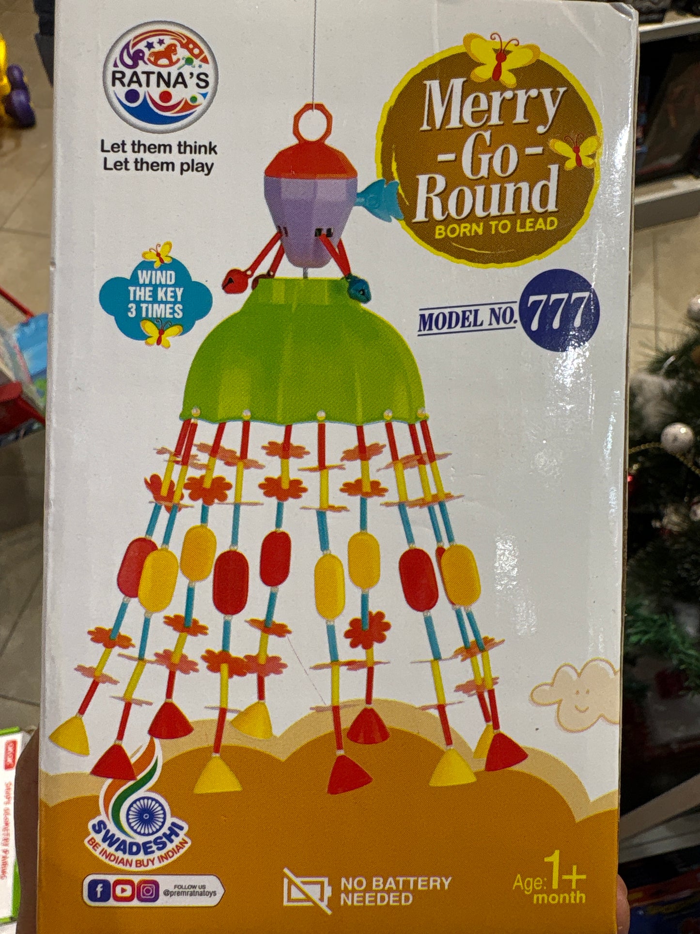 Ratna's Merry-Go-Round Wind-Up Hanging Toy