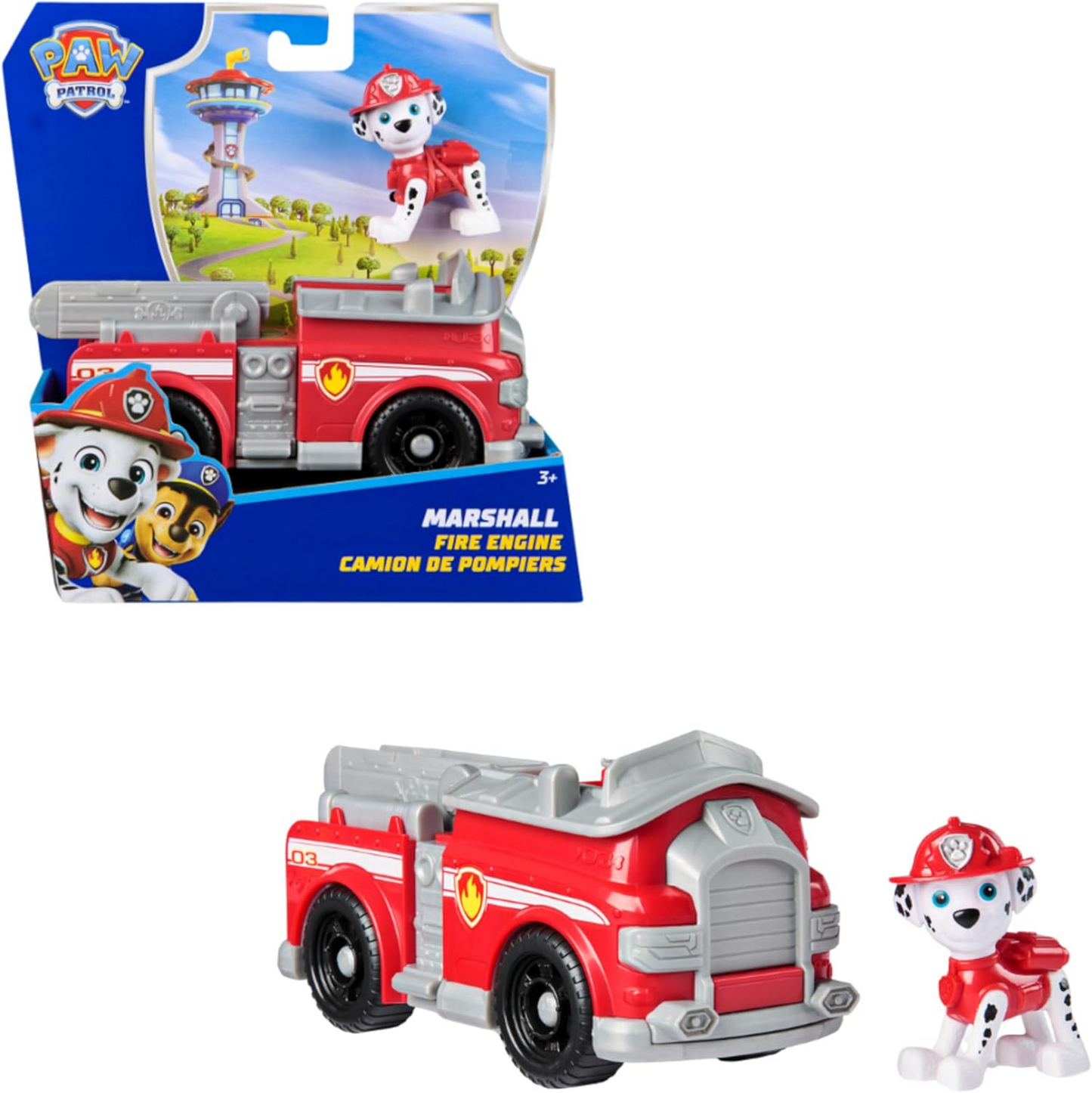 Funskool Paw Patrol Marshall Fire Engine Camion De Pompiers