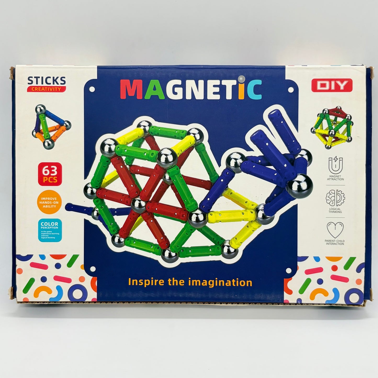 Magnetic Sticks Set (63 Pcs)