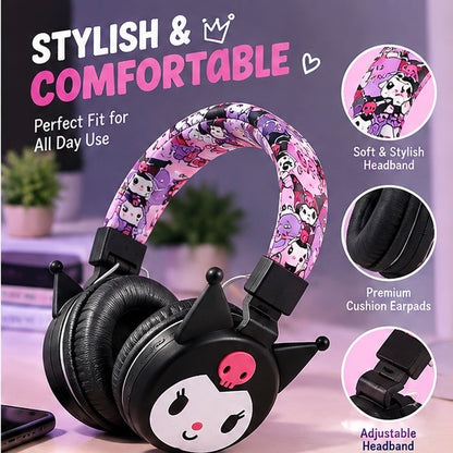 Title Kuromi Wireless Kids' Headphones – Super Comfy Fit, Lossless Audio