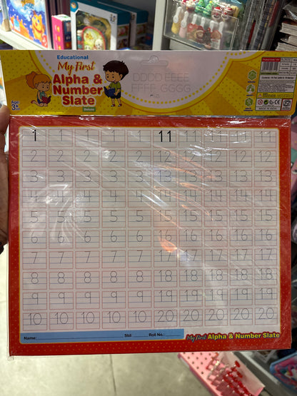MY FIRST ALPHABET AND NUMBER SLATE DELUXE