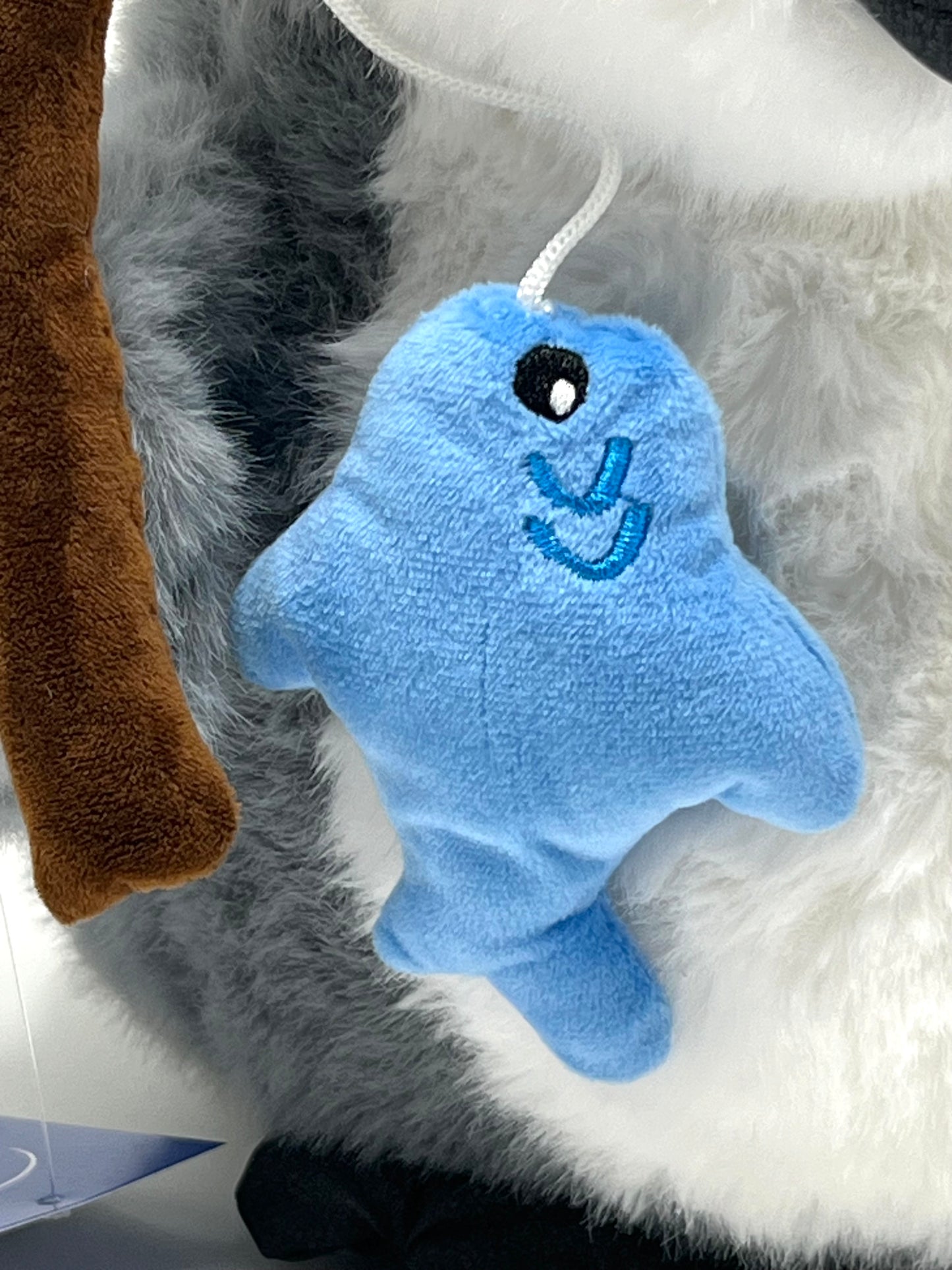 Penguin with Strips Fish 38cm Soft Toy