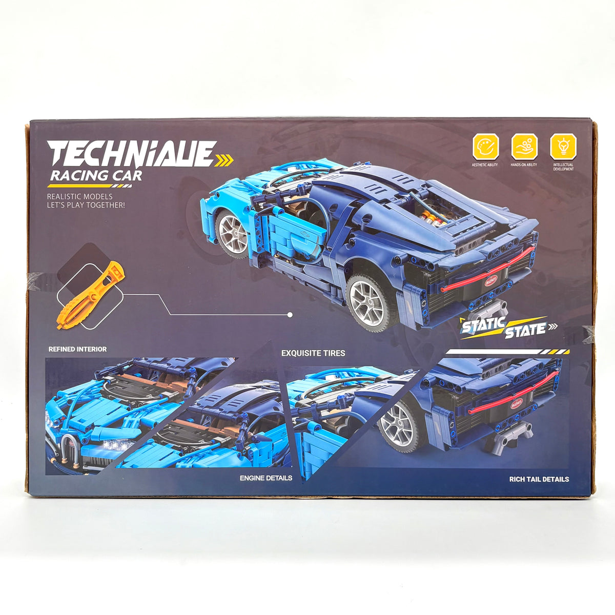Techniaue Racing Car Static Model Building Blocks Set – 1408 Pcs