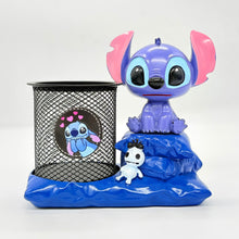 Stitch Cartoon Character Pen Stand and Desk Organizer with Metal Mesh Holder