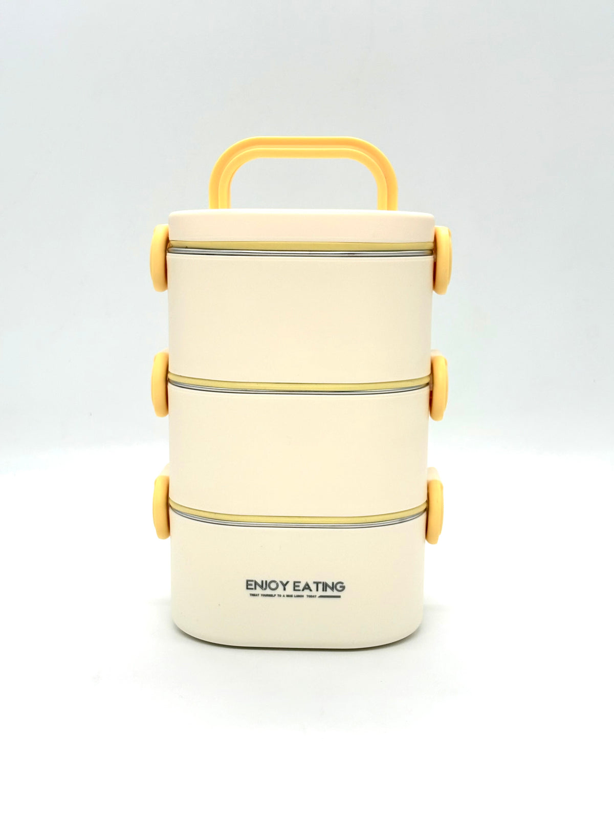 Three Layer Stainless Steel Lunch Box with Carry Handle