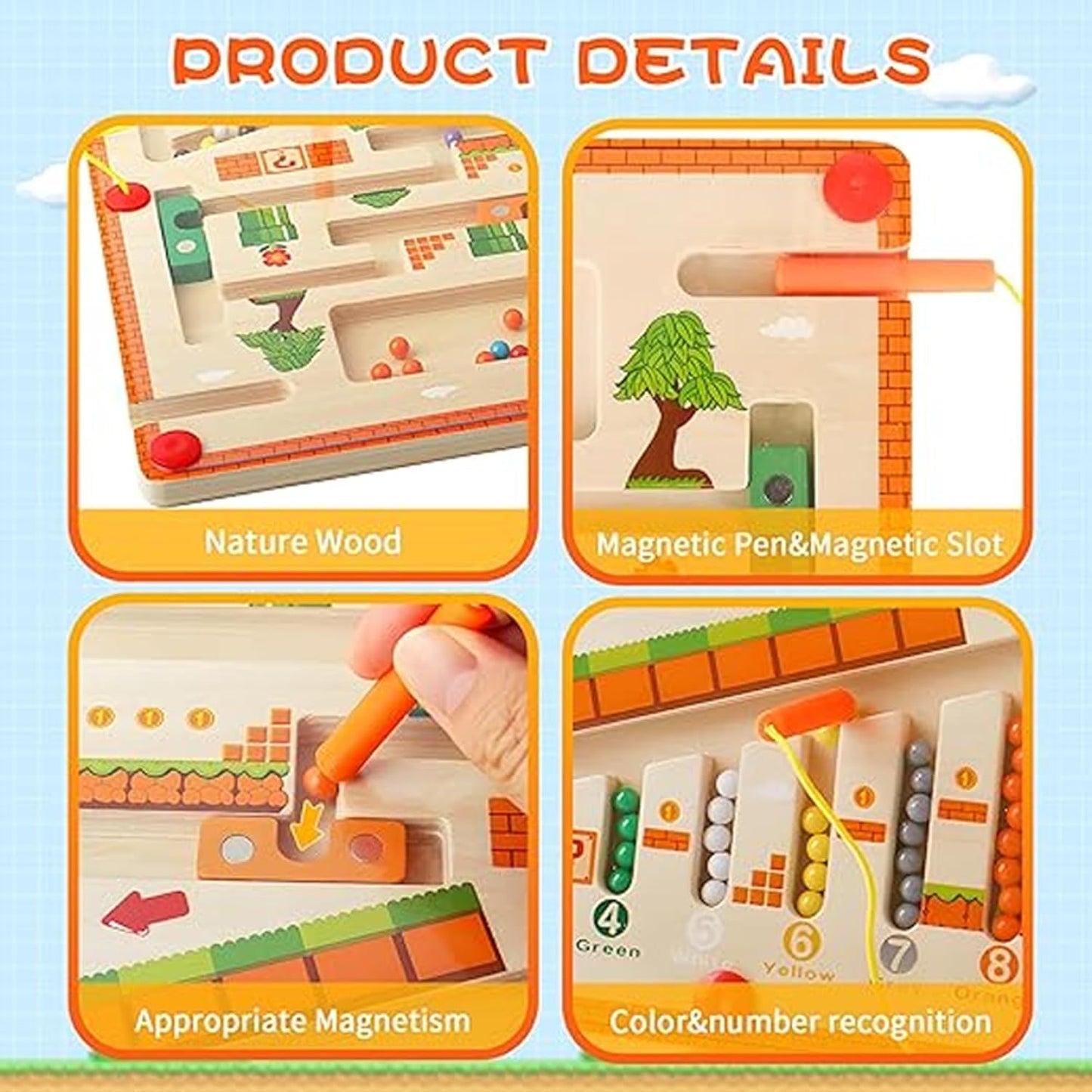 Magnetic Drawing Table with 2in1 Game EC