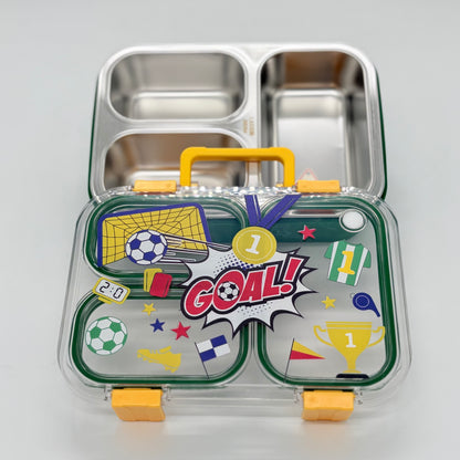 Back to School Steel Lunch Box, 3 Grid