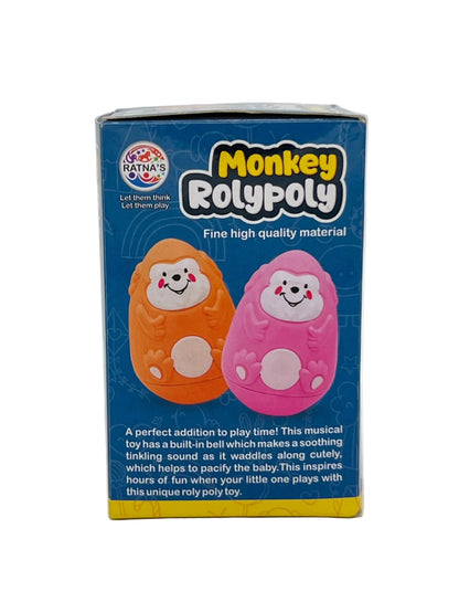 Ratna's Monkey Roly Poly Musical Wobble Toy (3+ Months)