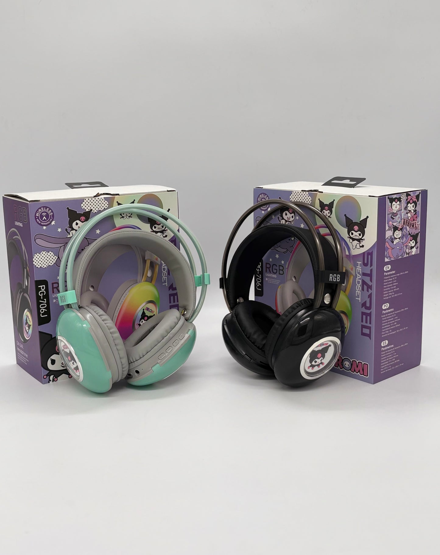 Kuromi Bluetooth Wireless Headphone with Lighting Effects