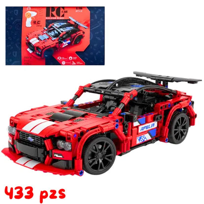 DIY RC Super Car Building Block Set - 433 Pieces with 2.4GHz Remote Control