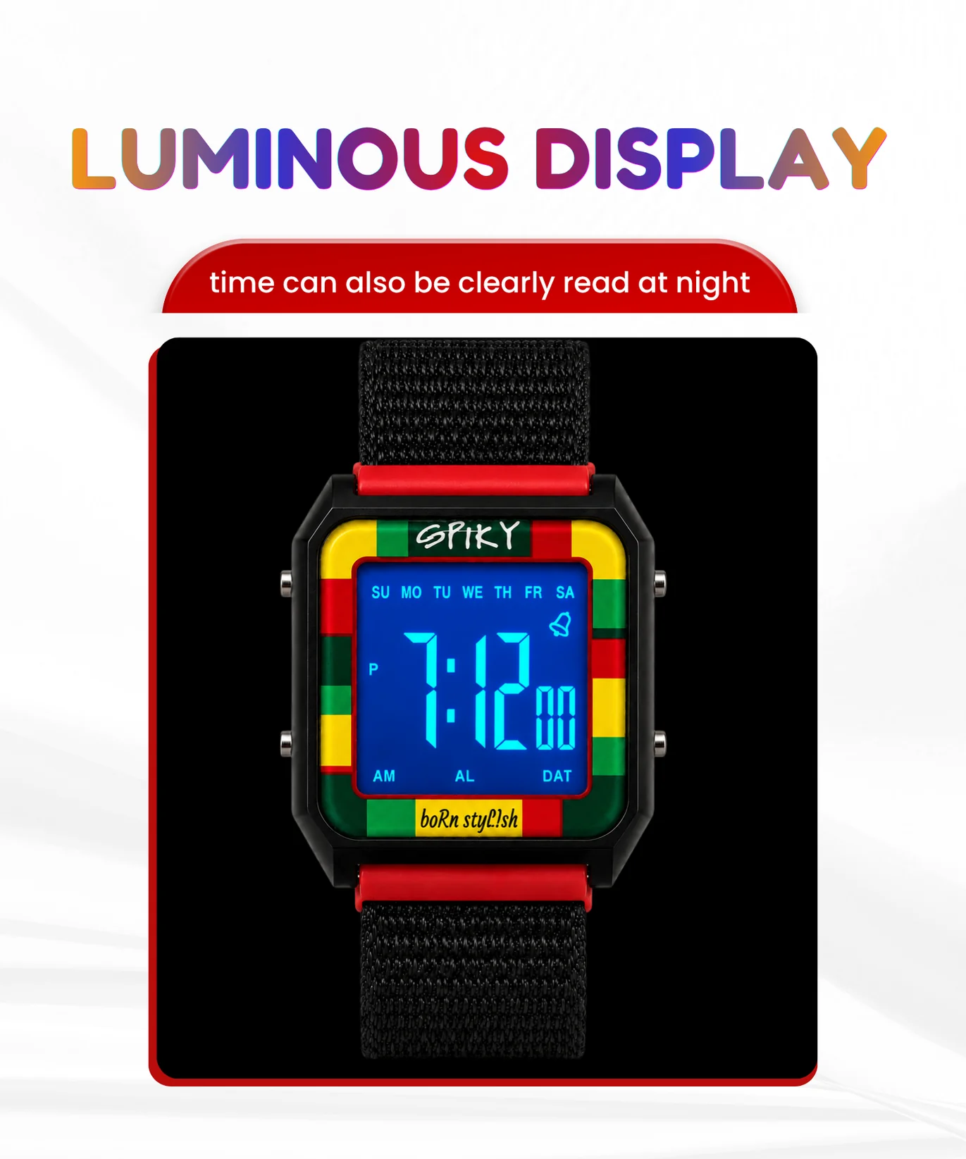 Spiky Spkeva47 Digital Sports Watch for Kids