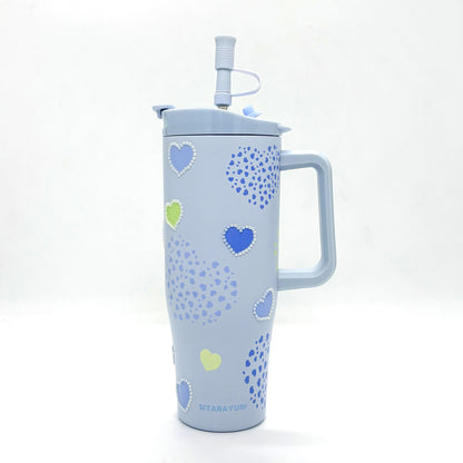 Sitarayuri Pearl Insulated Tumbler with Bow Charm and Handle