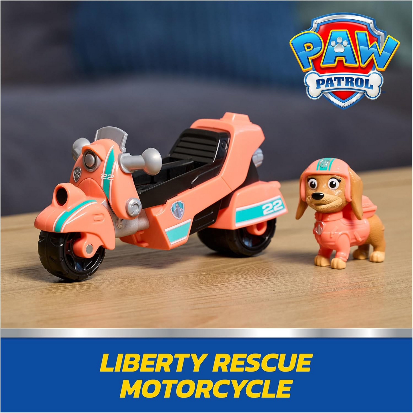 Funskool Paw Patrol Liberty Rescue Motorcycle with Liberty Action Figure