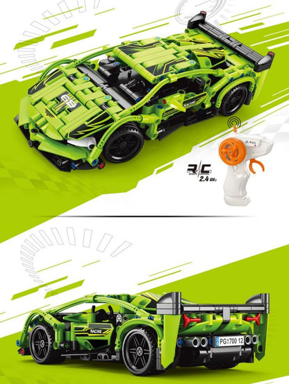 Building Block RC Racing Car – 1:16 Scale, 390 Pcs, 2.4GHz Remote Control