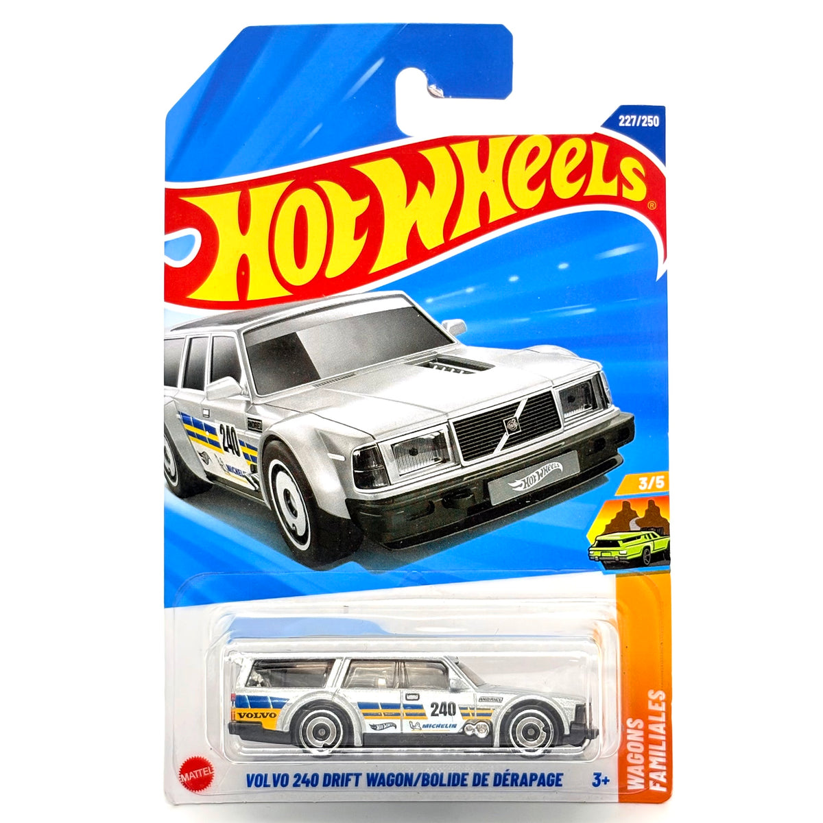 Hot Wheels Basic Mainline Car Volvo 240 Drift Wagon / Bolide De Derapage