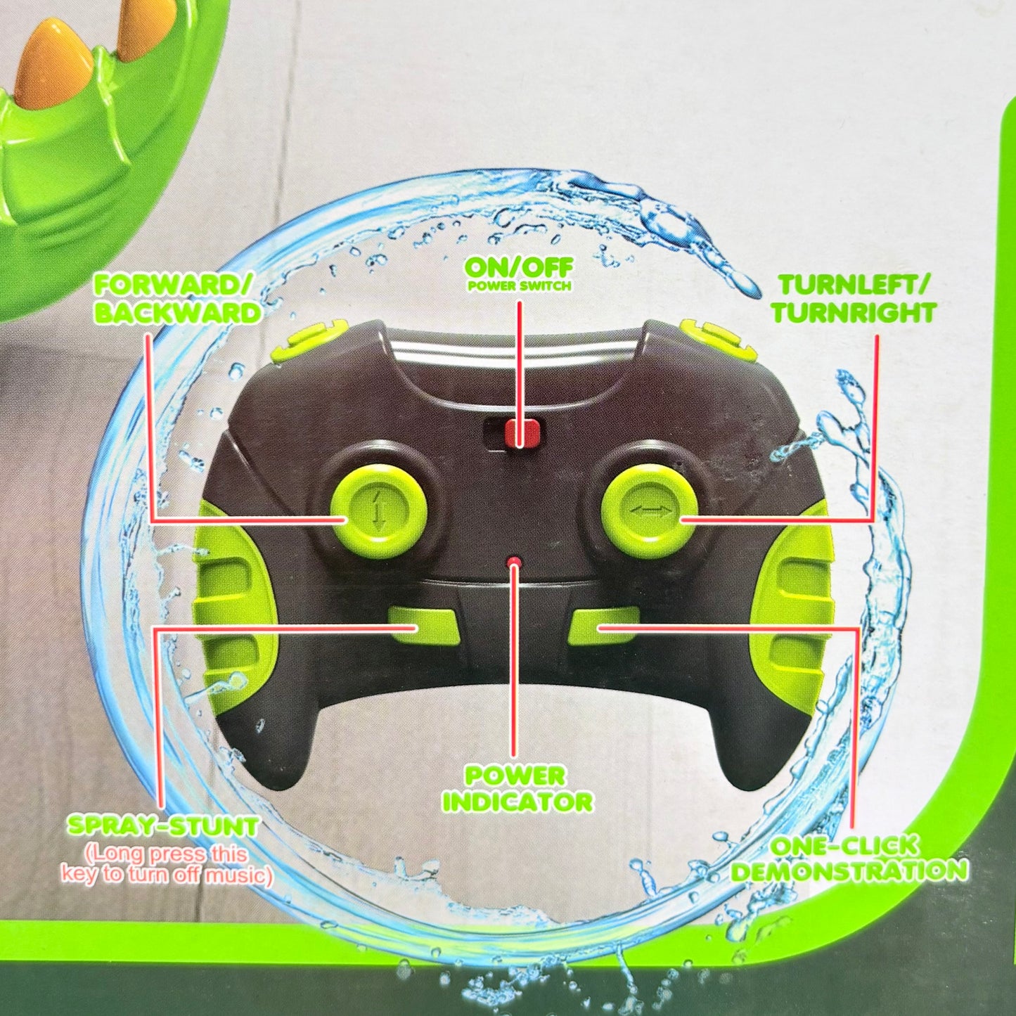 Joyful Alligator RC Spray Stunt Remote Control Toy