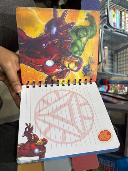 Avengers Assemble Spiral Tabbed Notebook – Marvel Superhero Diary for Kids