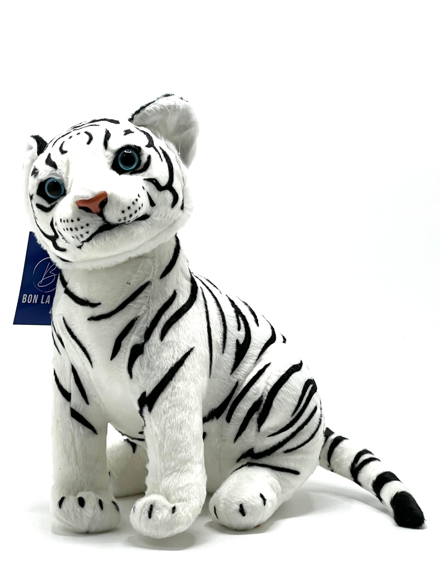 White Tiger Plush Soft Toy – 30 cm Realistic Stuffed Animal for Kids