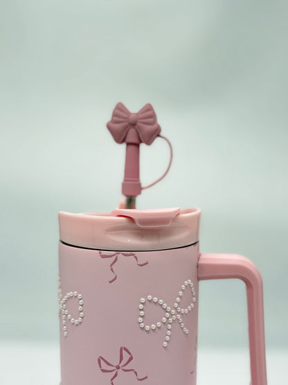 Bow Pearl Insulated Tumbler 1200ml with Straw