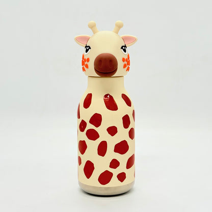 Cute Animal Insulated Bottle 450ml with Straw & Leak-Proof Lid