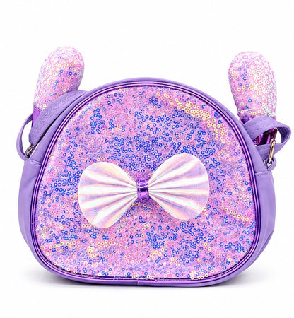 Sequin Bunny Ear Bow Handbag for Girls