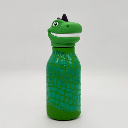 Cute Animal Insulated Bottle 450ml with Straw & Leak-Proof Lid