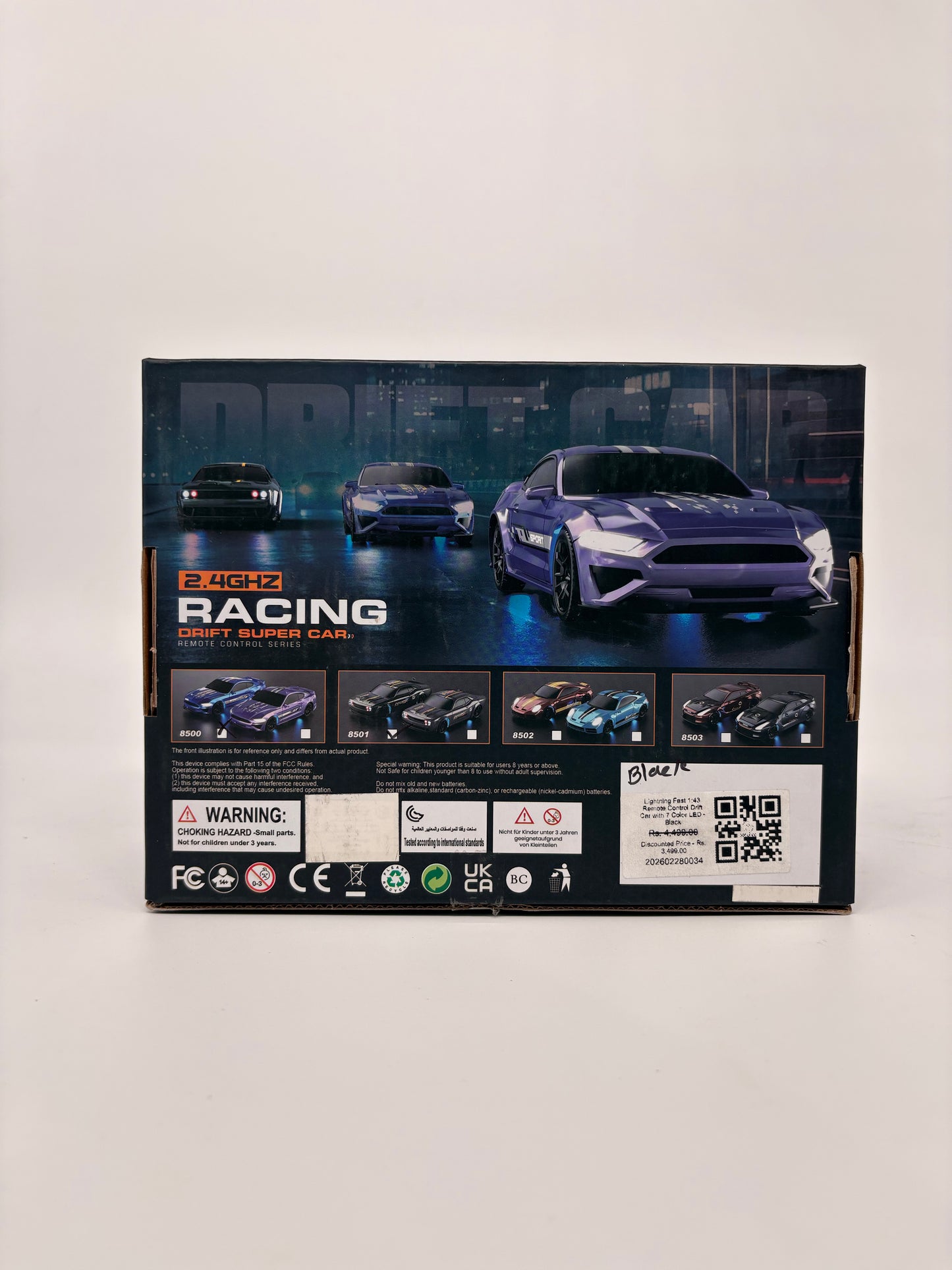 Lightning Fast 1:43 Remote Control Drift Car with 7 Color LED