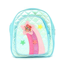 Shimmery Quilted Rainbow Star Backpack for Girls
