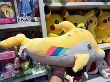 Stripey Dolphin Large Soft Plush Toy 60cm - Yellow and Grey