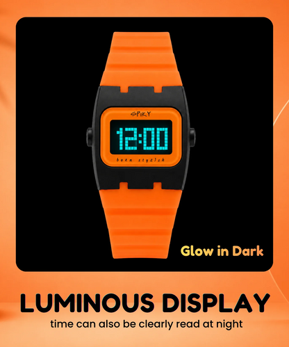 Spiky Spkeva61 Rectangle Digital Sports Watch for Kids