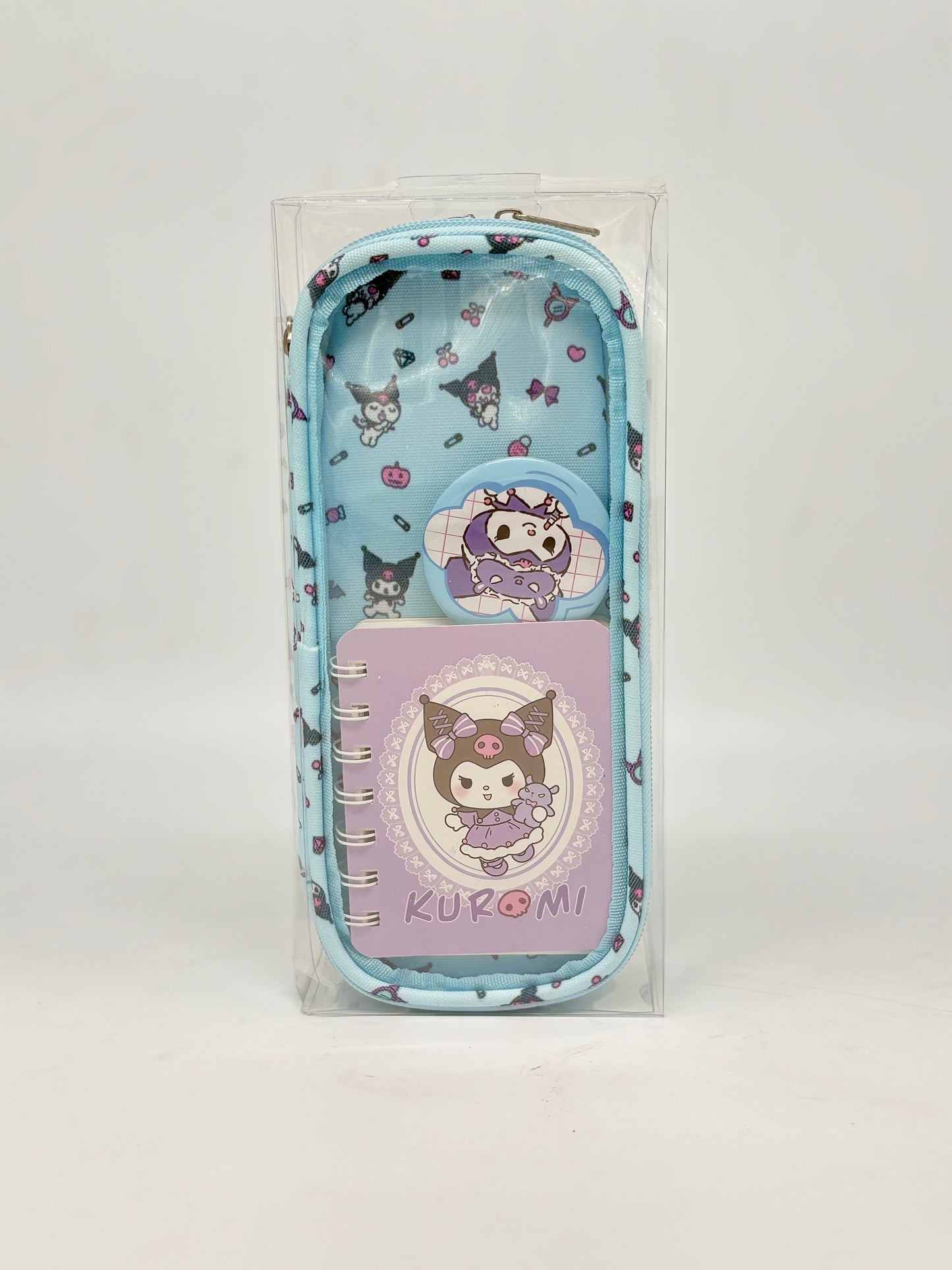 Kuromi Soft Pencil Pouch with Mini Dairy and Kuromi tag