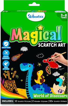 Skillmatics Magical Scratch Art World Of Dinosaurs
