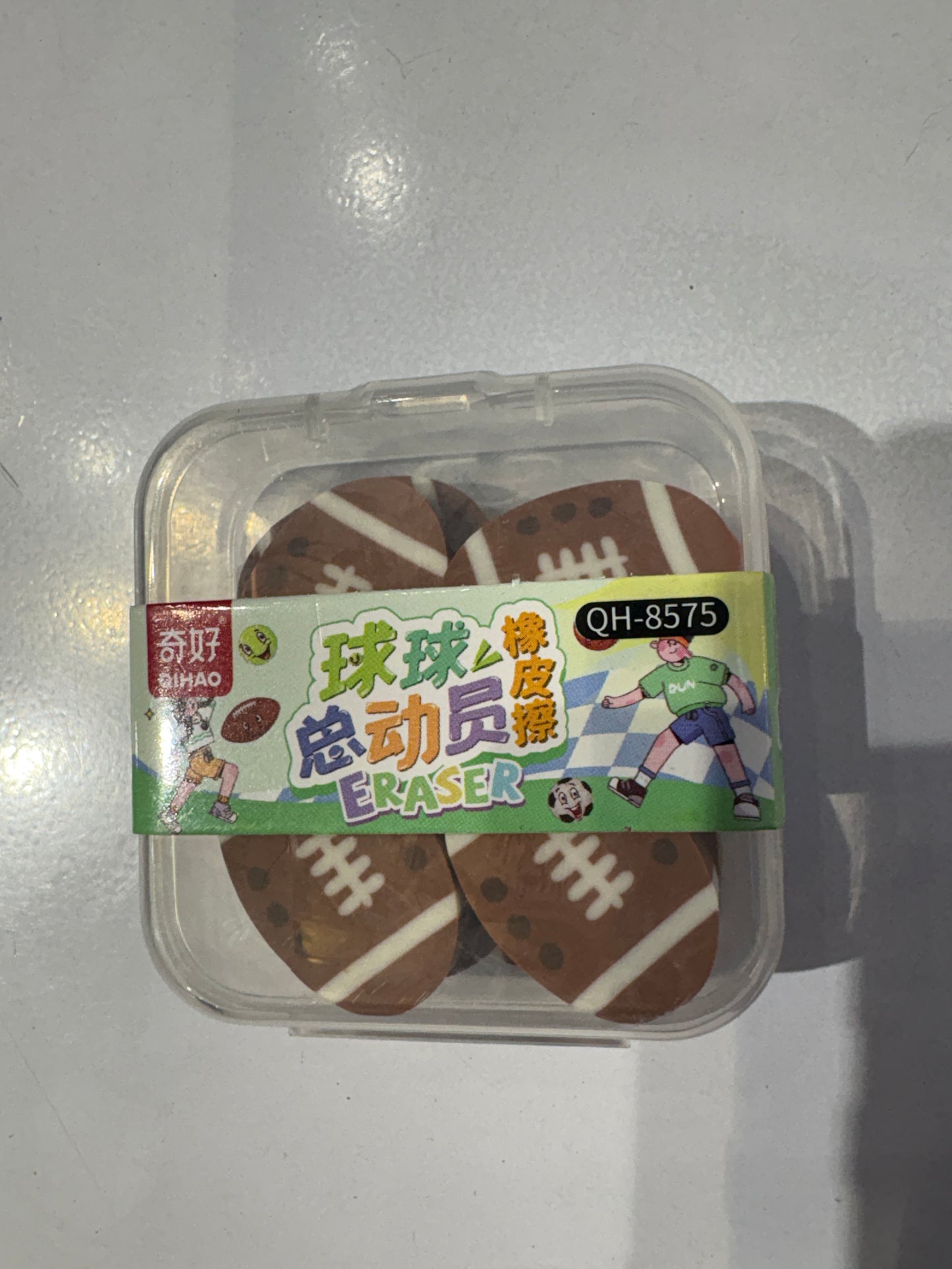 Sports Ball Shaped Erasers Set of 10