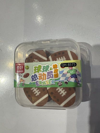 Sports Ball Shaped Erasers Set of 10