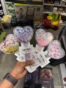 Heart Shape Butterfly Glitter Comb