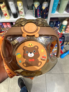 Donut Kids Water Bottle with Dual Handles & Cute Character Design – 450ml