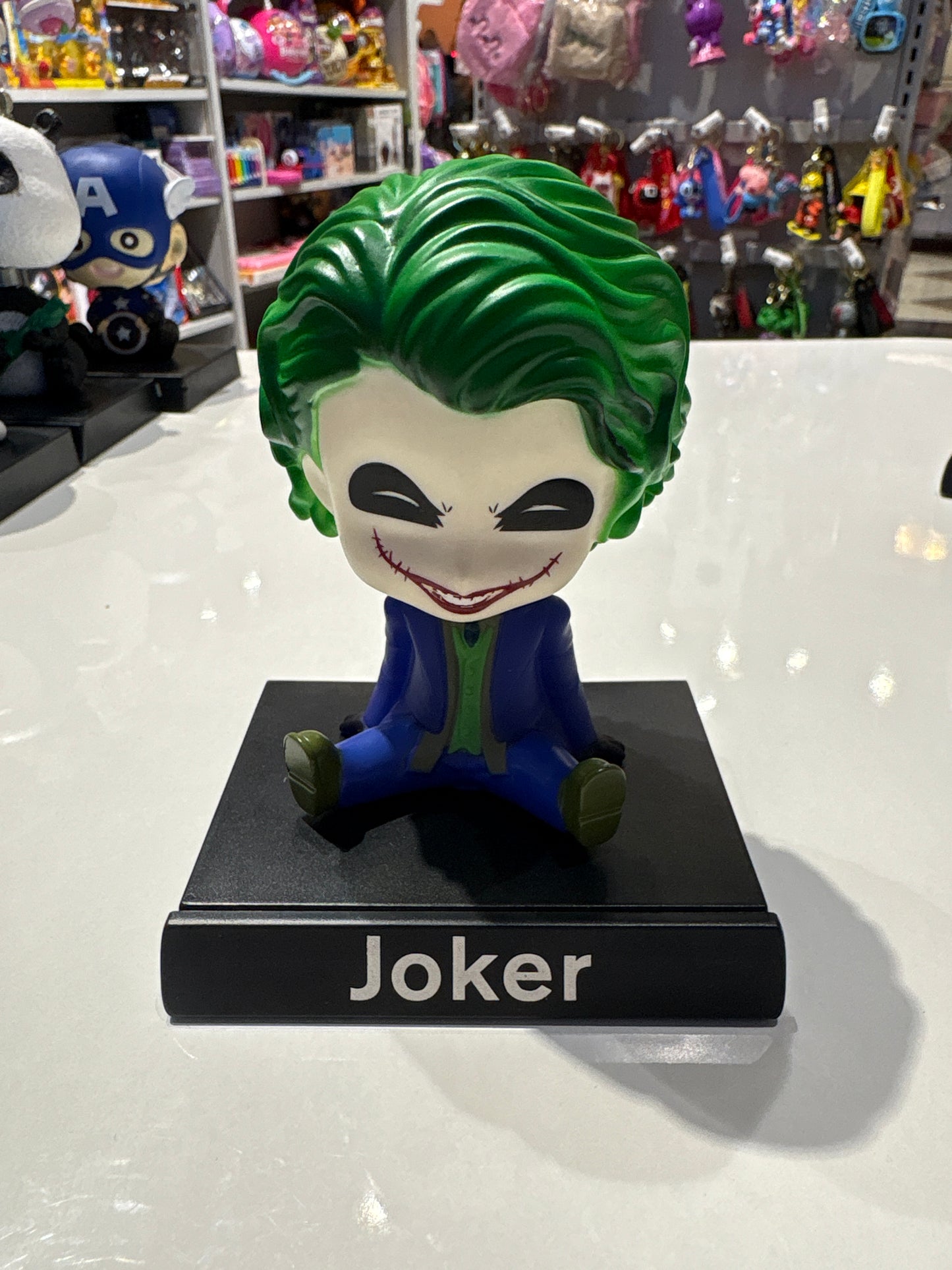 Car Dashboard and Home Decoration Accessories Bobble Shaking Head Avengers (12 Cms_Brown) Free : 3M Double Side Tape