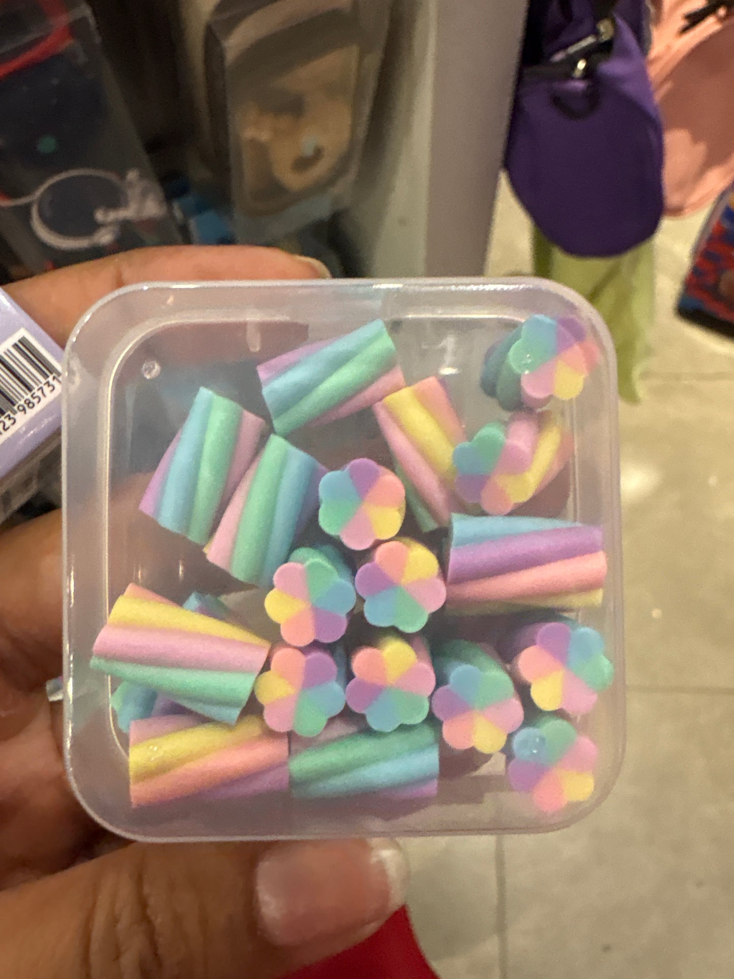 Rainbow Marshmallow Shaped Eraser Set