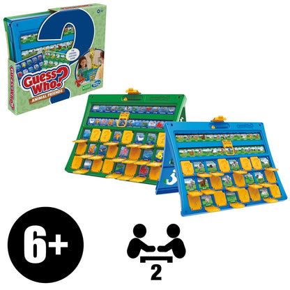 Hasbro Guess Who Animal Friends Board Game for Kids Ages 6+, Guess Who? Game with Animals, Includes 2 Double-Sided Animal Sheets (Amazon Exclusive)