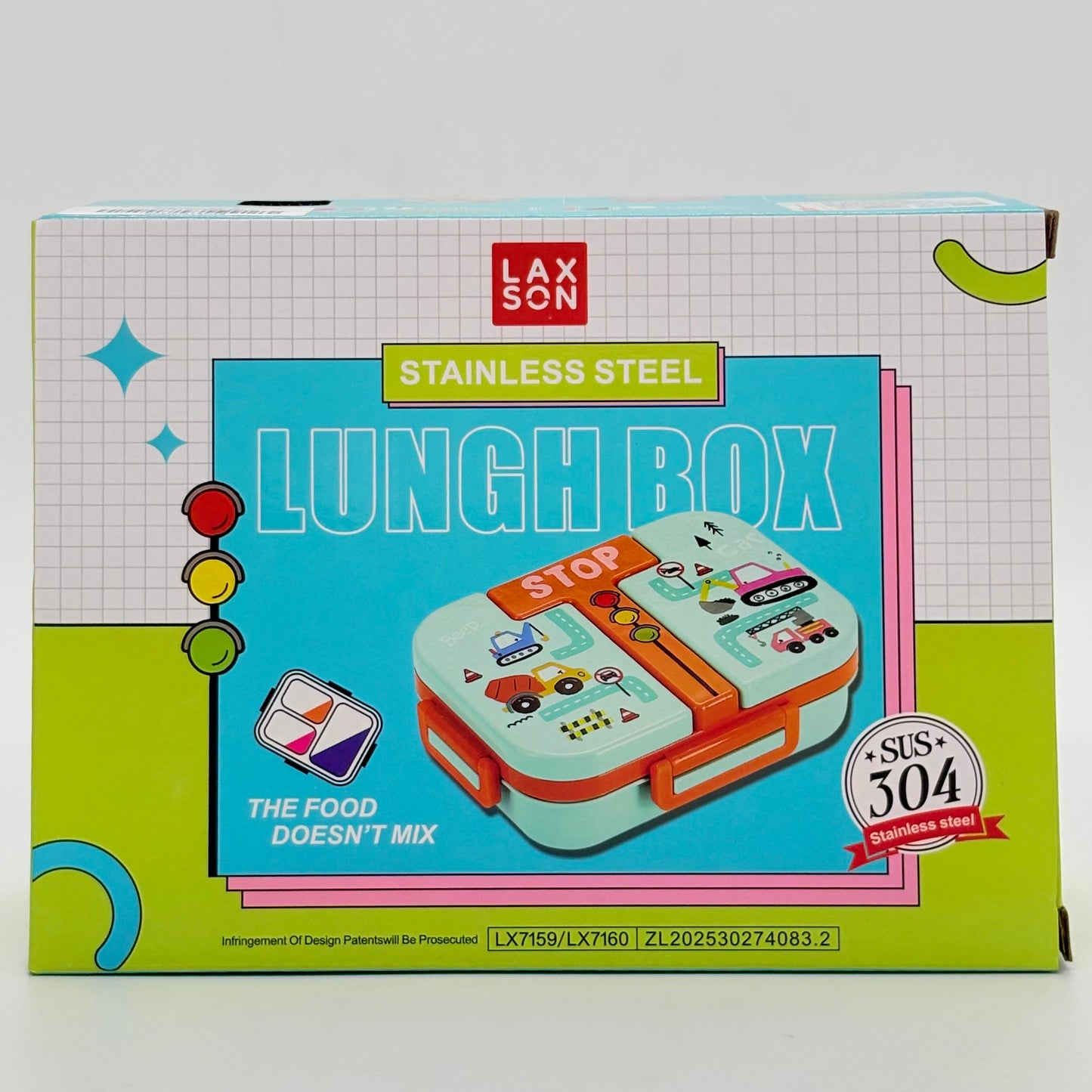 T Shape Steel Lunch Box, 600ml