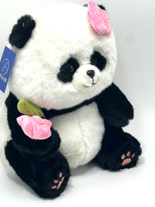 Panda with Pink Flower 36cm Soft Toy