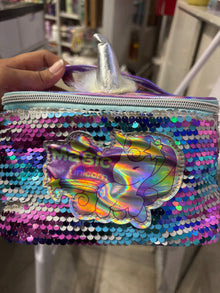 Magic Unicorn Sequin Cosmetic Pouch with Horn
