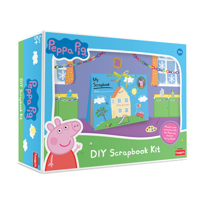 Handycrafts Funskool Peppa Pig DIY Scrapbook Kit, Art and Craft Set for Kid, Encourages Creativity, Learning, Fun & Engaging Activity, Multicolor, Gift Set for Kids, Age 5+ Years