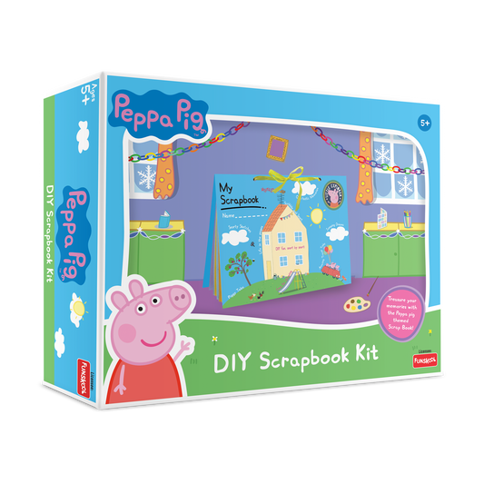 Handycrafts Funskool Peppa Pig DIY Scrapbook Kit, Art and Craft Set for Kid, Encourages Creativity, Learning, Fun & Engaging Activity, Multicolor, Gift Set for Kids, Age 5+ Years